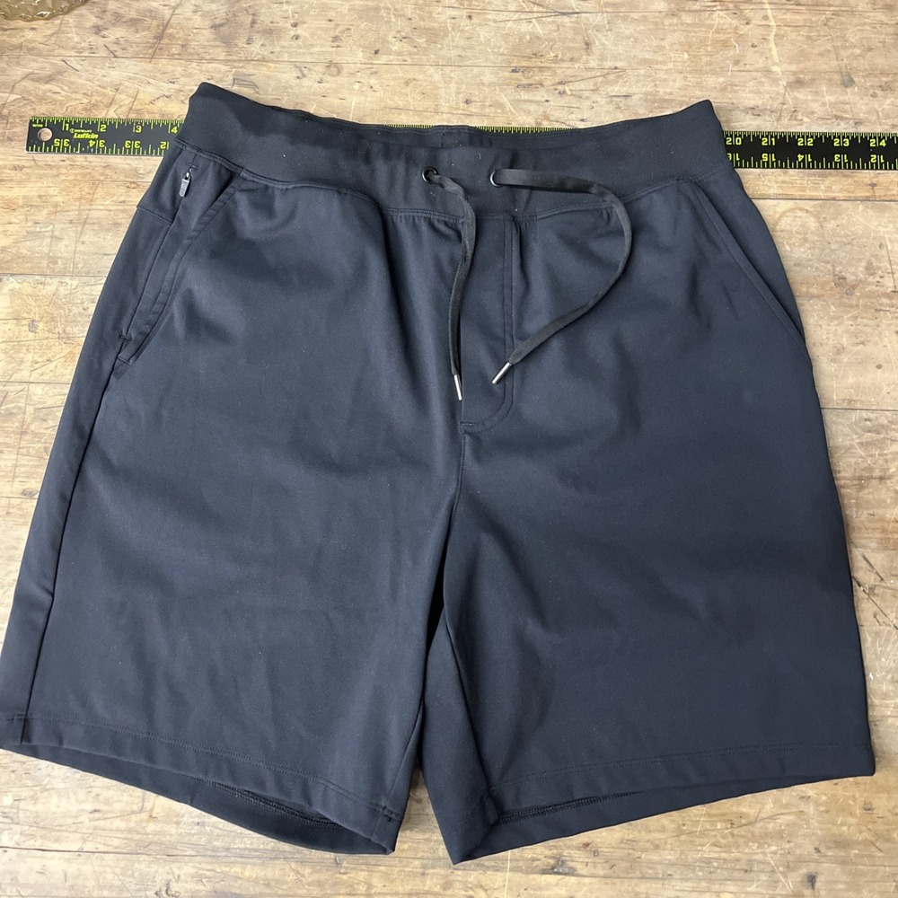 CRZ YOGA Shorts Women's Medium Black Drawstring Zip Pocket